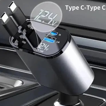 USB-C Retractable Car Charger My Store